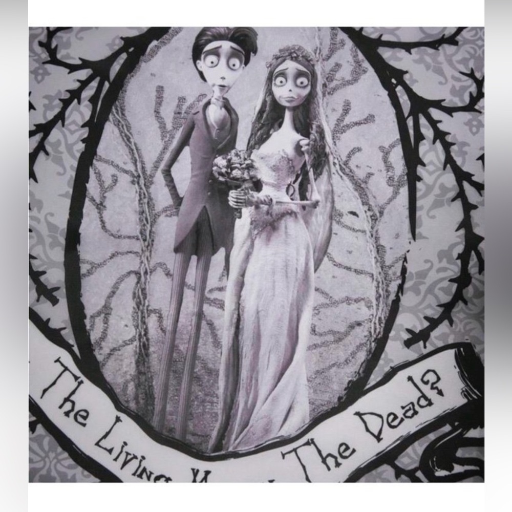 Tim Burton Gothic Gray Tote Bag - Picture 3 of 10